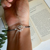 Shubh Om - 92.5 Silver Nazariya Bracelet