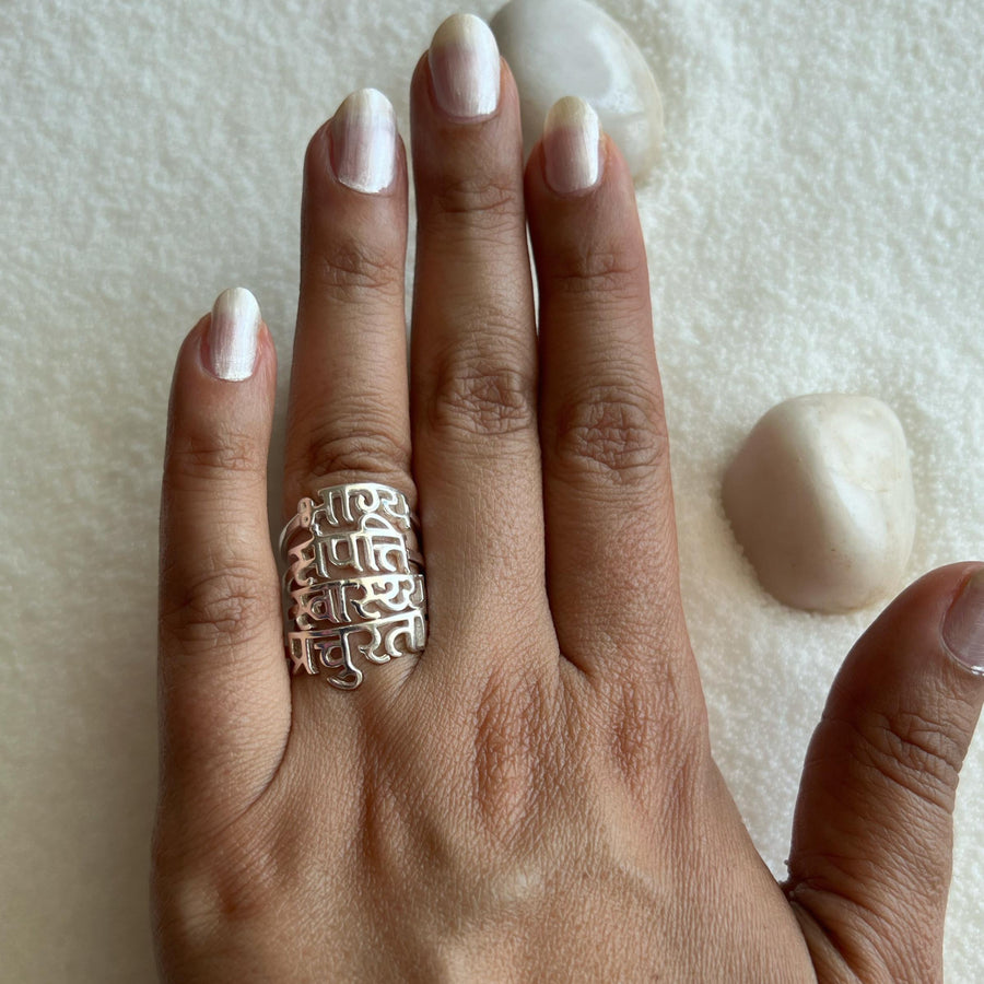 All Four Shakti Rings - 92.5 Silver