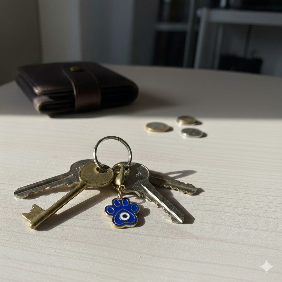 Blue Paw Charm