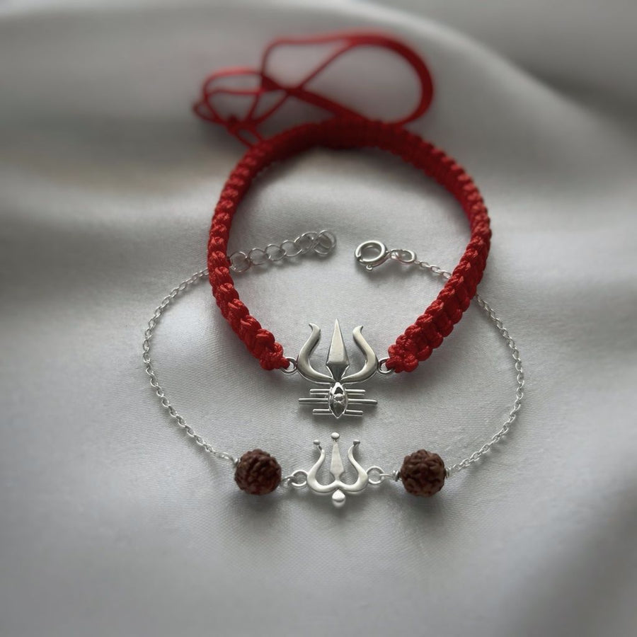 COUPLE - Mahadev's Trishul 92.5 Silver Bracelets