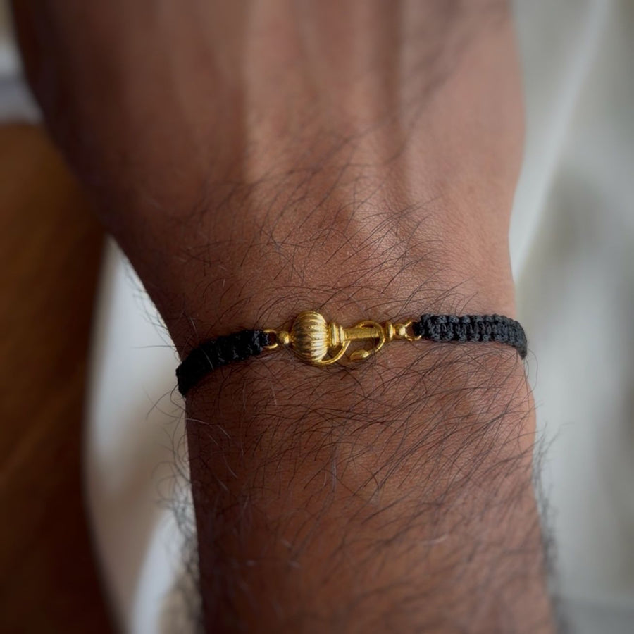 Vayuputra Gada Bracelet - Blessed 22k Gold-plated