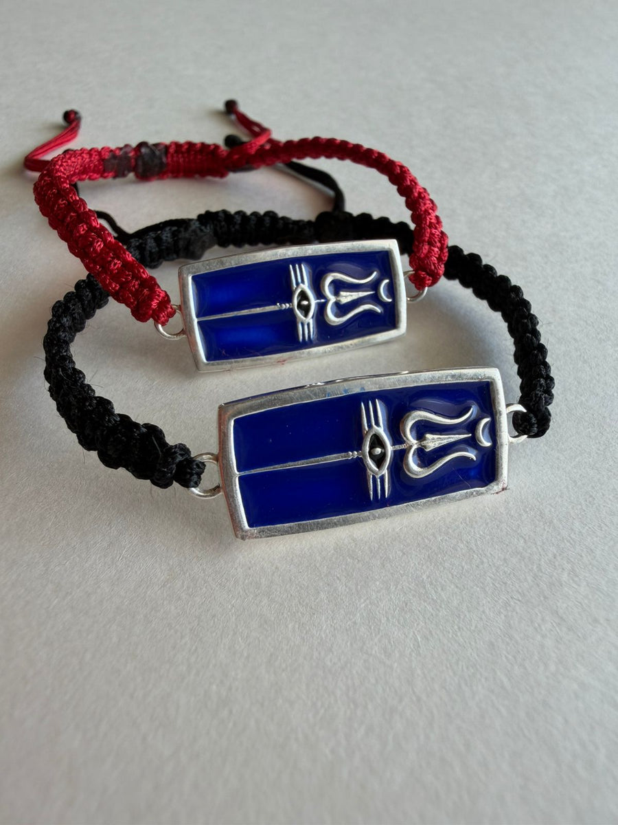 PRE - ORDER Neelkanth Trishul 92.5 Silver Bracelet
