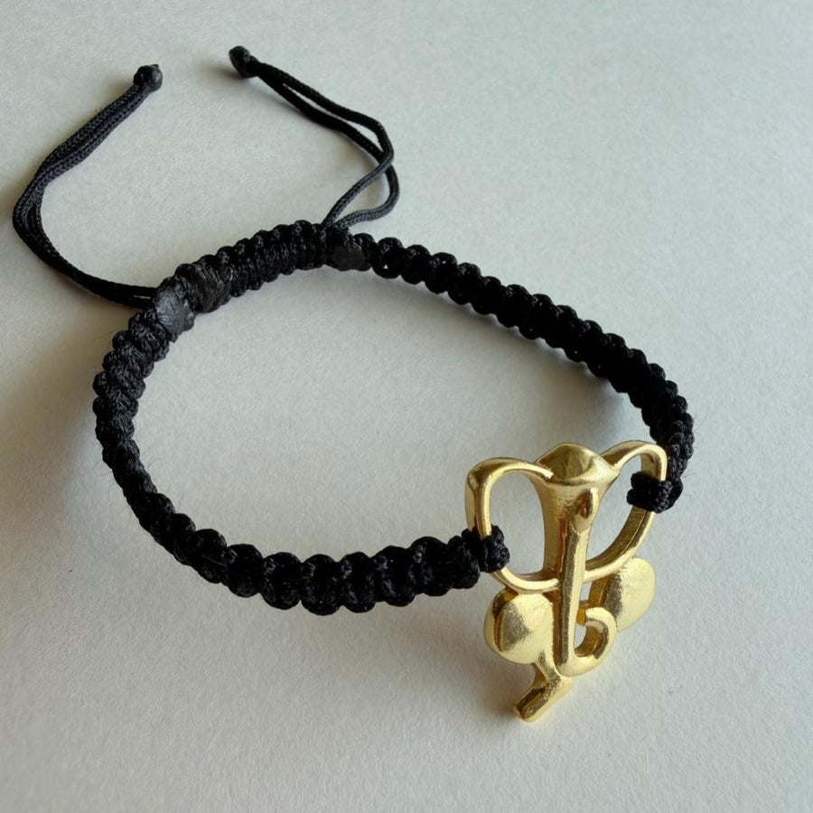 PRE- ORDER - Ganesh ji Bracelet - Blessed 22k Gold-plated