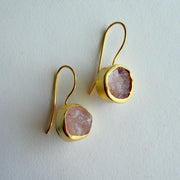 Rose Quartz Hook Earring