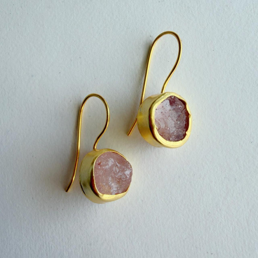 Rose Quartz Hook Earring
