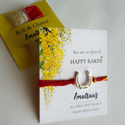 SILVER RAKHI  - Good Luck HorseShoe  92.5 Silver