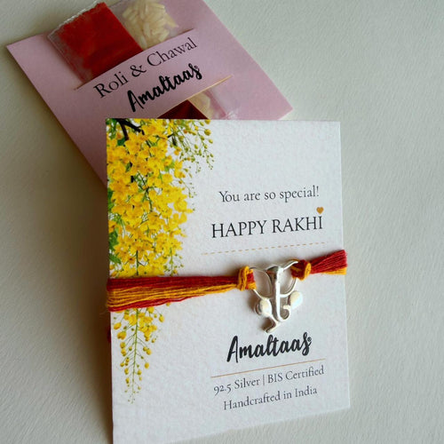 SILVER RAKHI - Ganesh Ji 92.5 Silver Rakhi