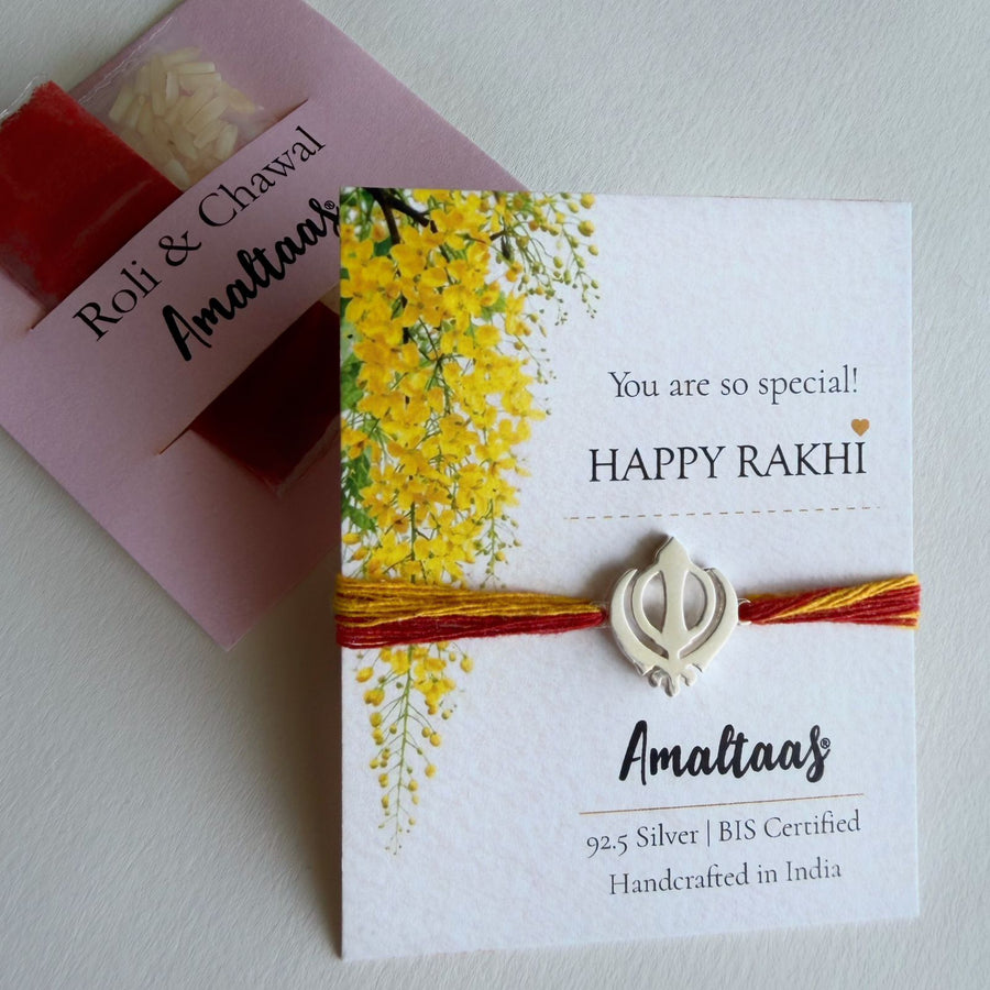 SILVER RAKHI - Khanda 92.5 Silver