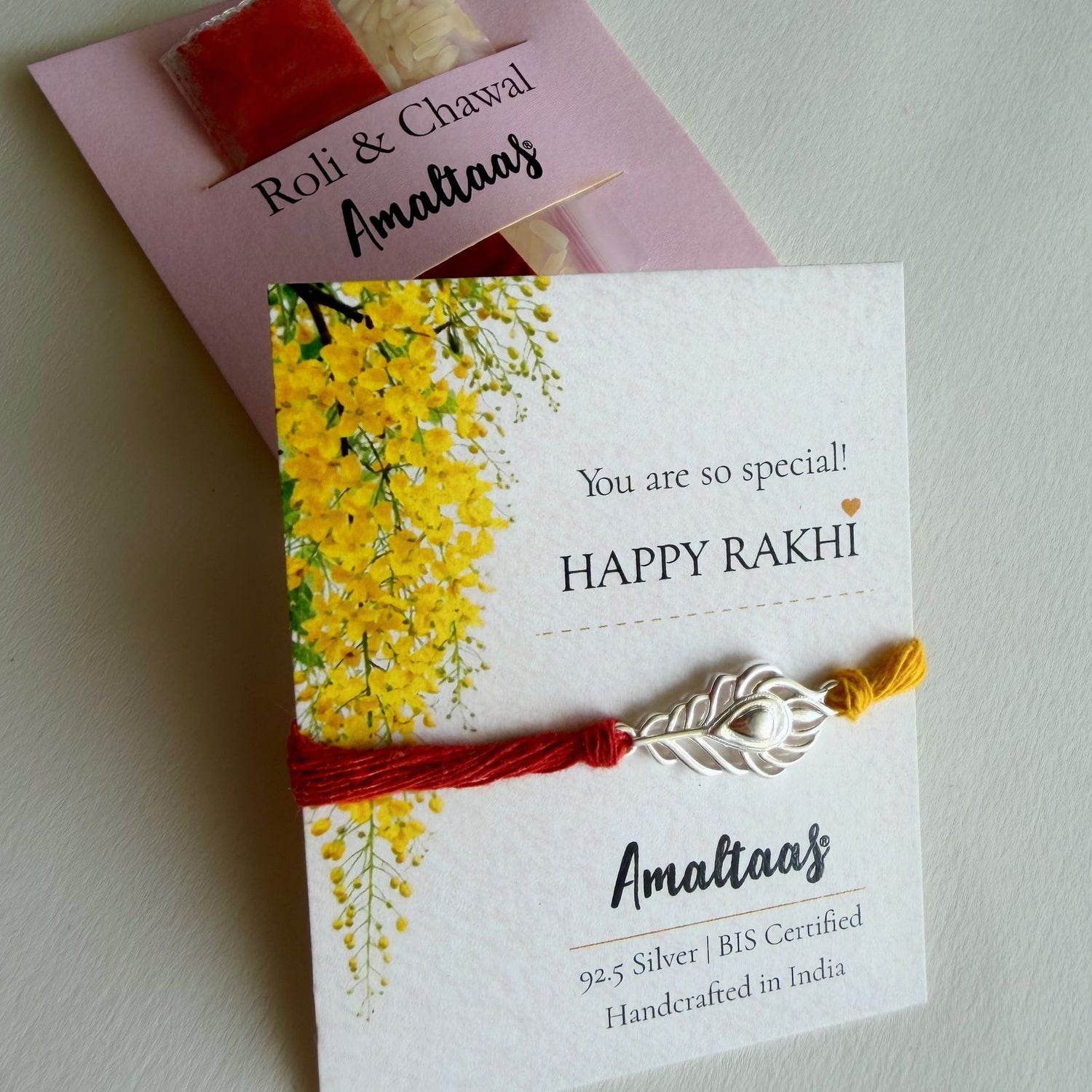 SILVER RAKHI  - Kanha Morpankh 92.5 Silver