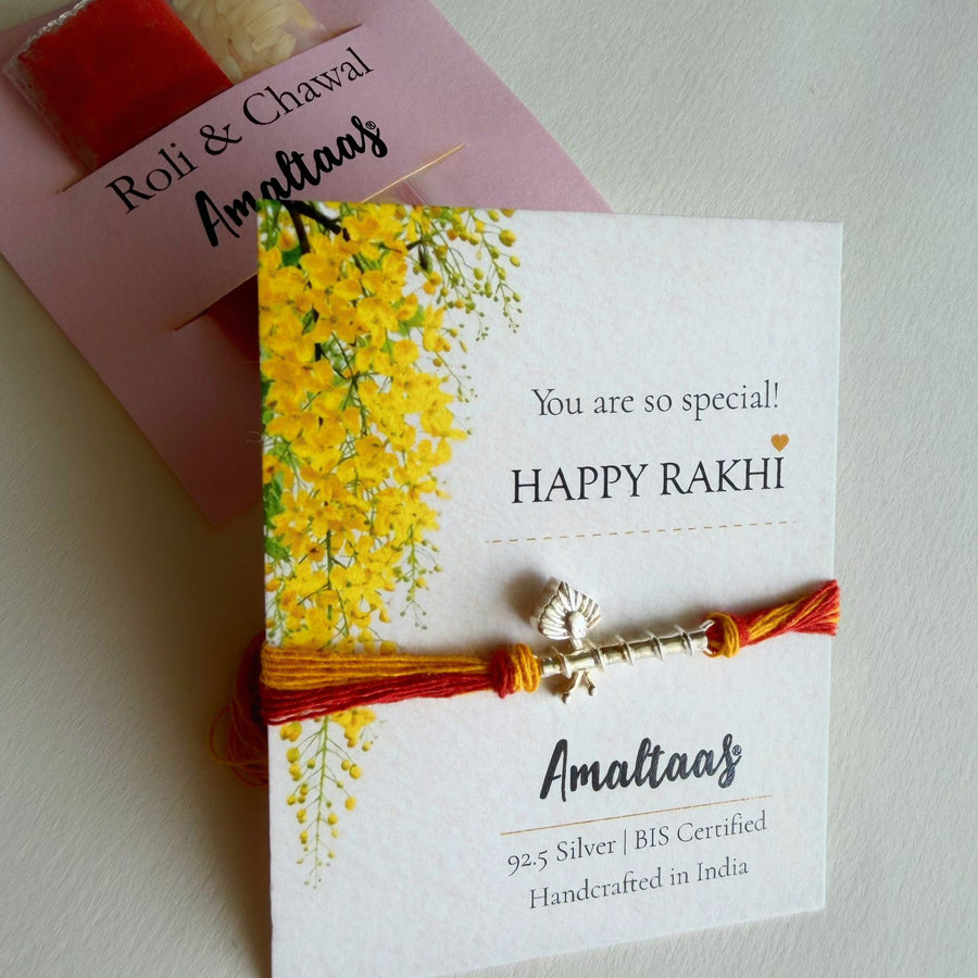 SILVER RAKHI – Thakur ji Bansuri 92.5 Silver