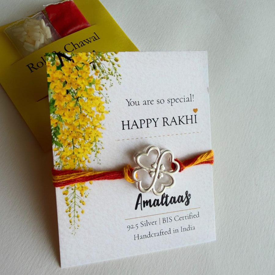 SILVER RAKHI  - Lucky Clover – 92.5 Silver