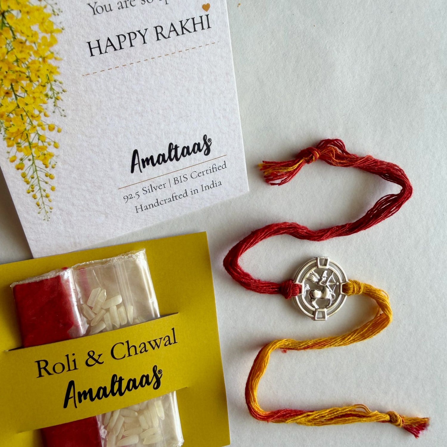 Dhanu/Sagittarius Rakhi 92.5 Silver