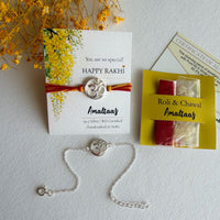 COMBO RAKHI - OM 92.5 Silver Rakhi for Bhai & Bhabhi