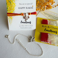 COMBO RAKHI - Ganesh Ji 92.5 Silver Rakhi for Bhai & Bhabhi