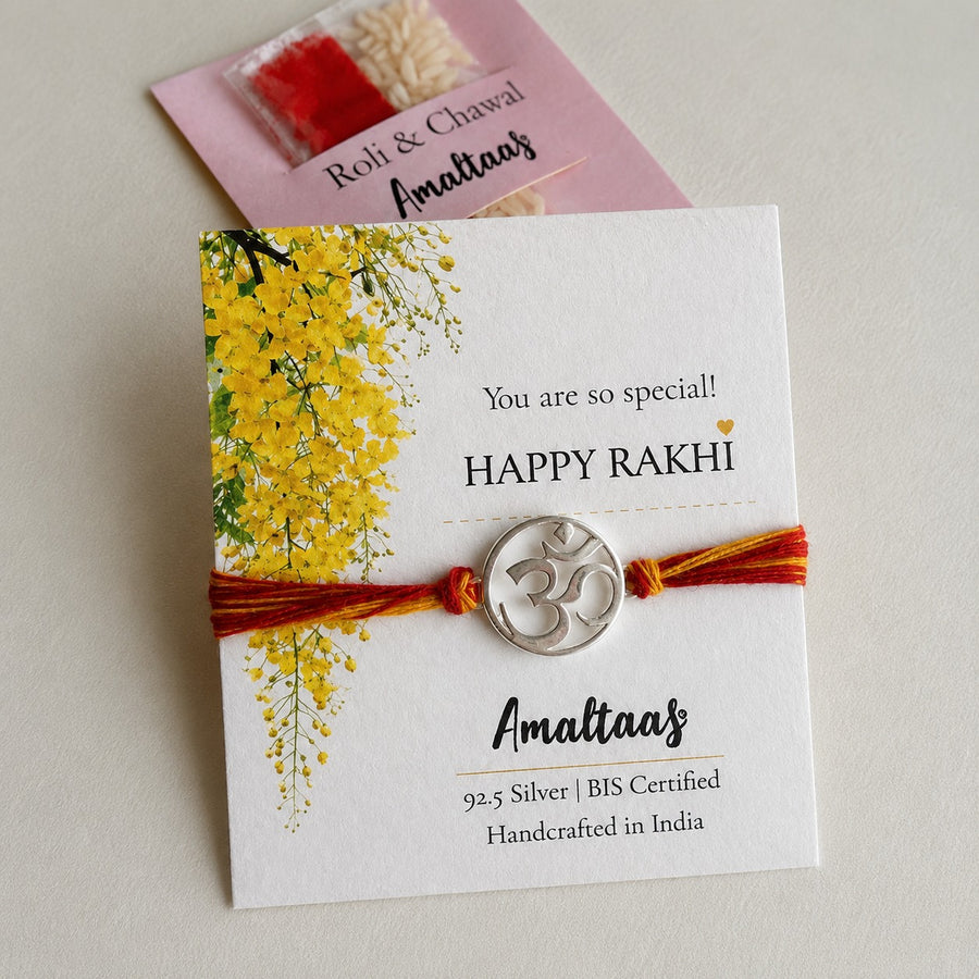 SILVER RAKHI  - OM 92.5 Silver Rakhi