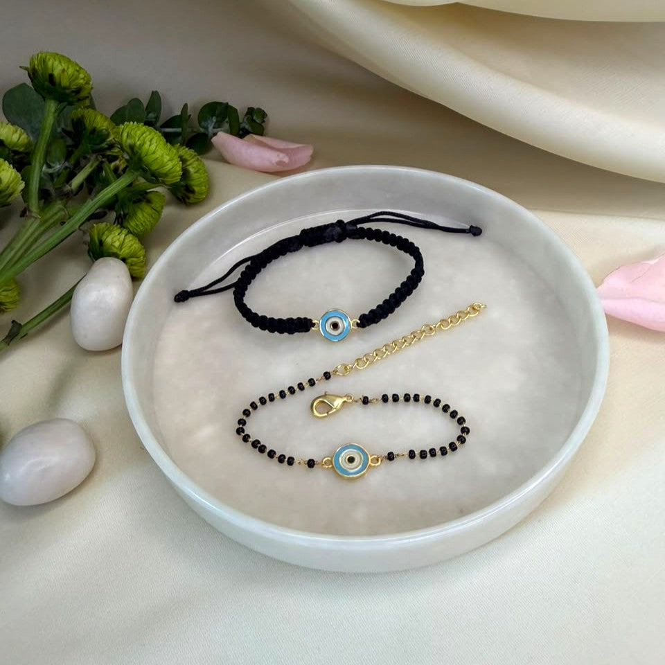 Couple Nazar Guardian 22k Gold-plated Bracelet