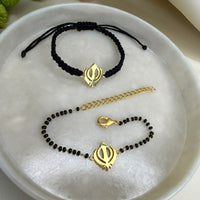 Couple Khanda 22k Gold-plated Bracelet