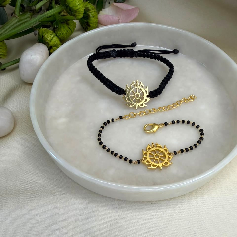 Couple Sudarshan Chakra 22k Gold-plated Bracelet