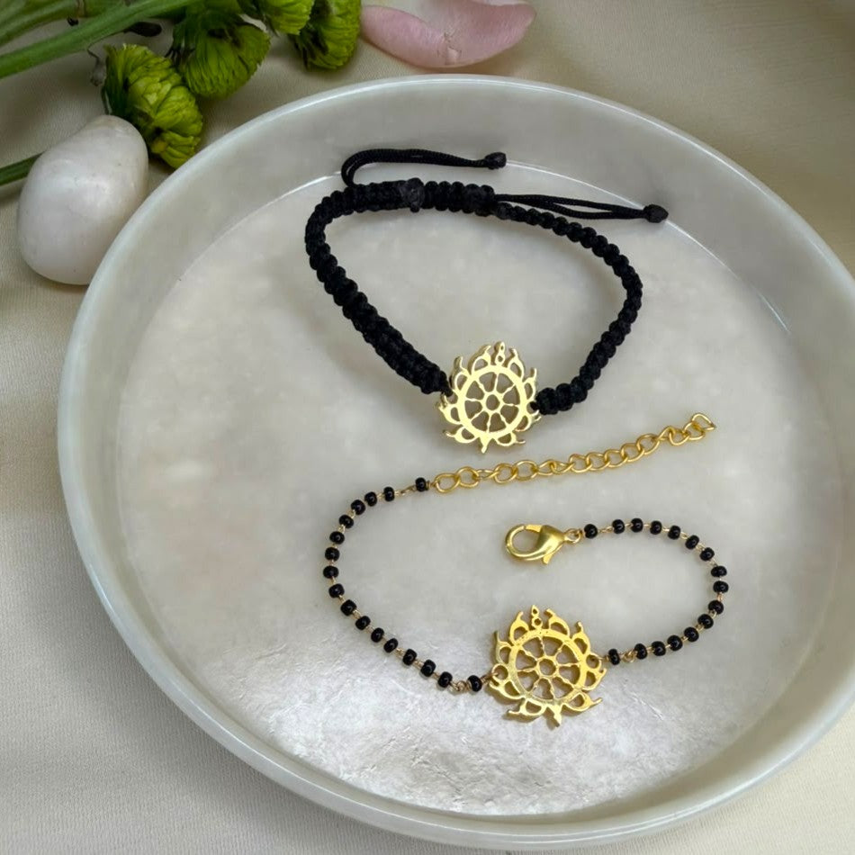 Couple Sudarshan Chakra 22k Gold-plated Bracelet