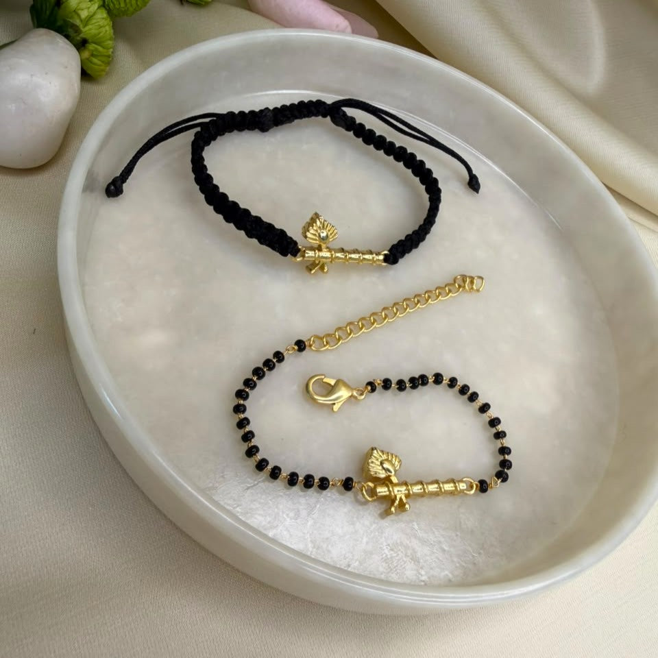Couple Thakurji Bansuri 22k Gold-plated Bracelet