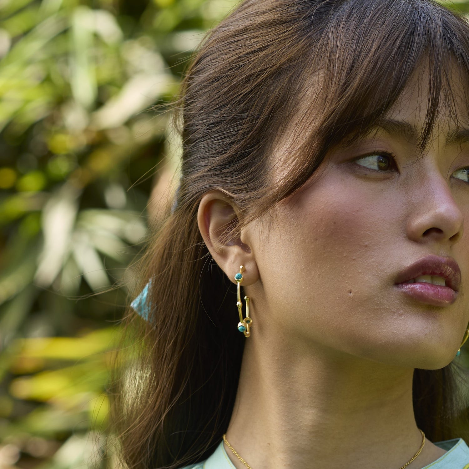 Firoza Hoop Earrings