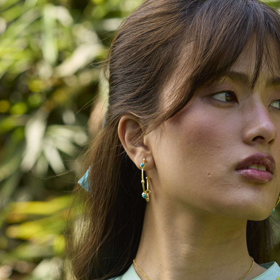 Firoza Hoop Earrings