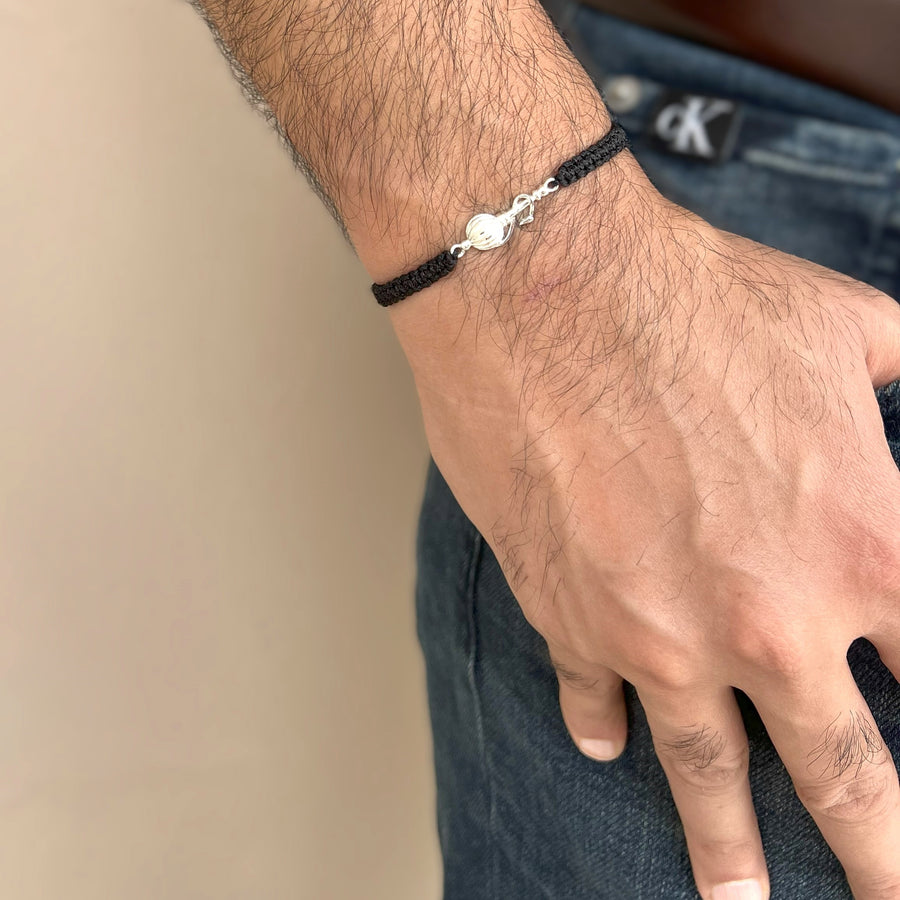 PRE - ORDER - MEN - Vayuputra Gada 92.5 Silver Bracelet