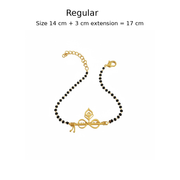 Women Forever Thakurji Love 22k Gold-plated Bracelet with Black Onyx