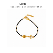 Women Shivastra 22k Gold-plated Brass Bracelet with Black Onyx