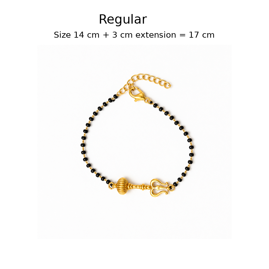 Women Shivastra 22k Gold-plated Brass Bracelet with Black Onyx