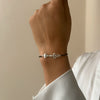 Women - Shivastra 92.5 Silver Bracelet with Black Onyx Beads