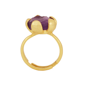 Value Pack- Amethyst Petal Stud Earring & Amethyst Petal Ring