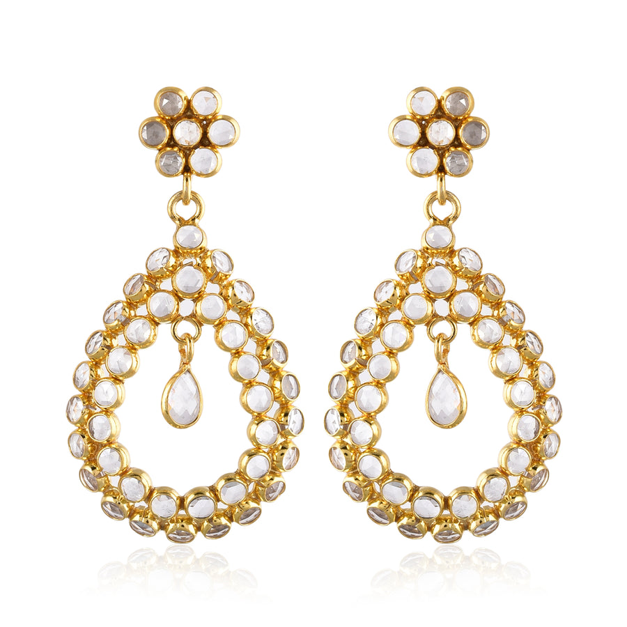 92.5 Silver Dress Up Doll Earring ( with 18k Gold Plated)