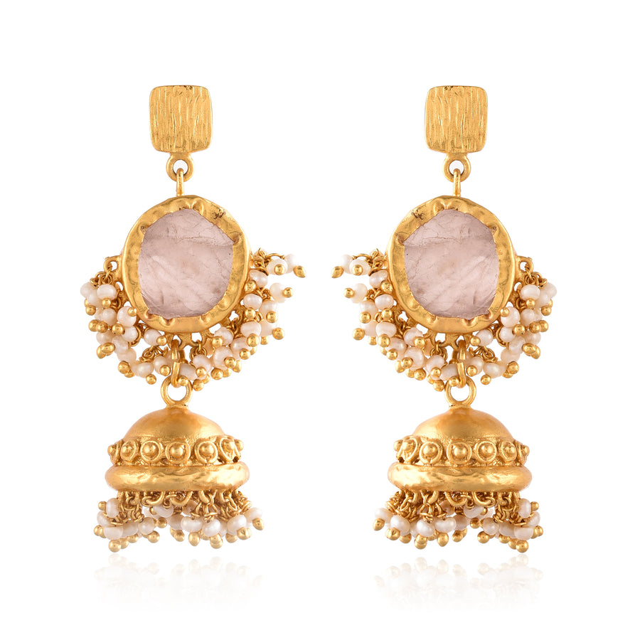 Indian Jhumki RoseQuartz