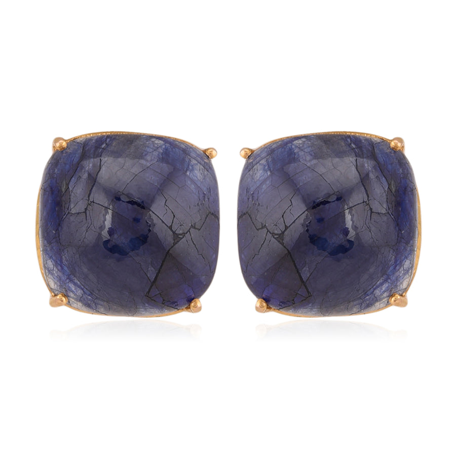 Blue Sapphire Mountain Top Stud