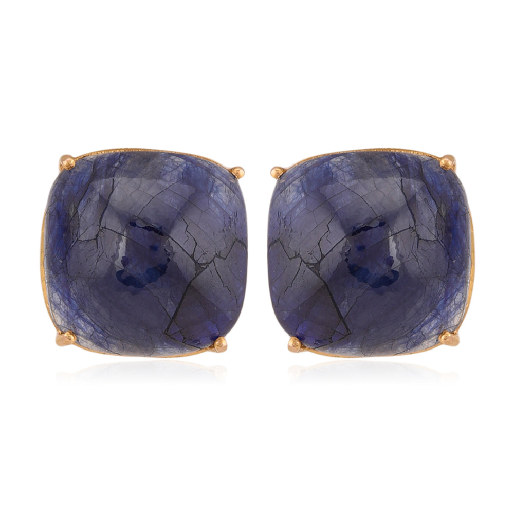 Blue Sapphire Mountain Top Stud