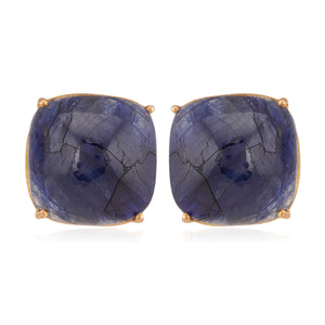 Blue Sapphire Mountain Top Stud