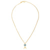Moon Necklace - Aqua Chalcedony