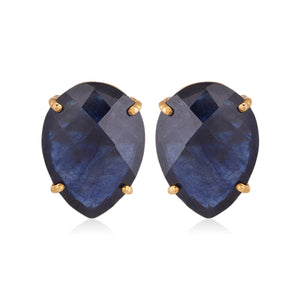 
            
                Load image into Gallery viewer, Blue Sapphire Pear Stud (Big)
            
        
