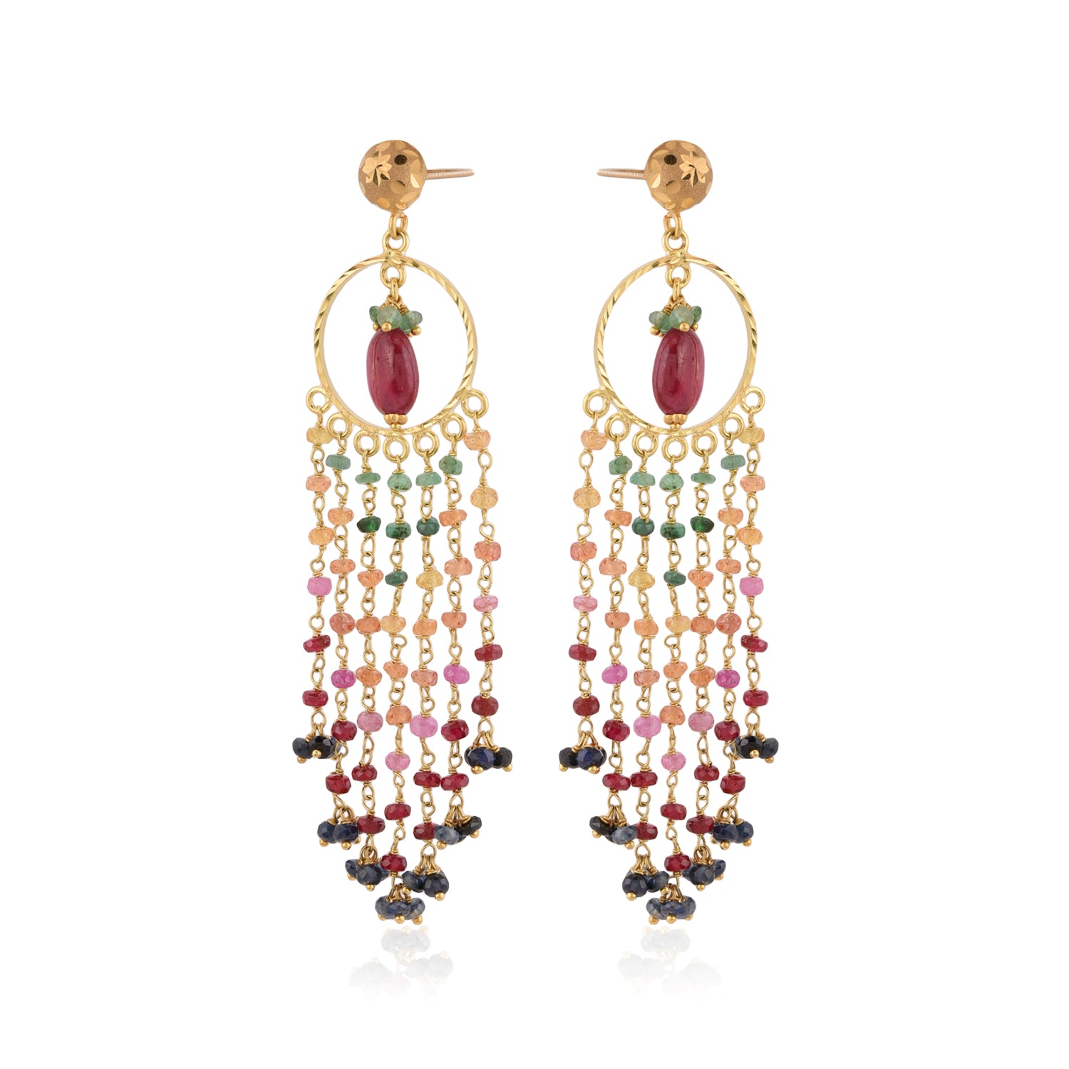 Dazzling Round Rainbow Drops