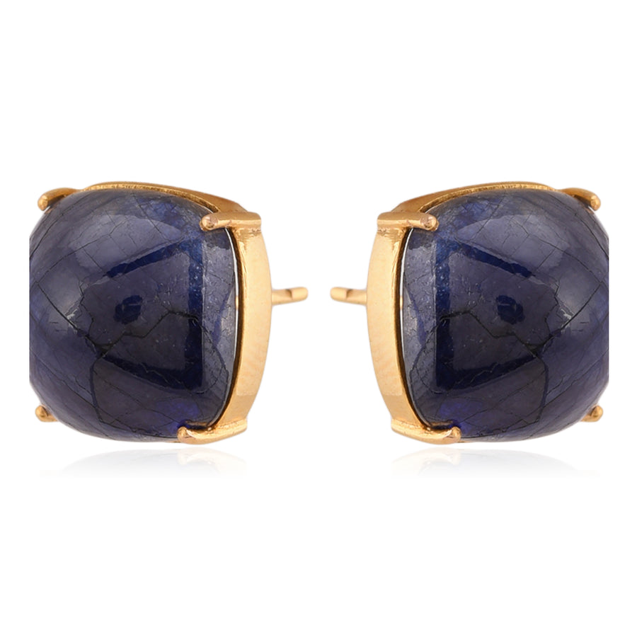 Blue Sapphire Mountain Top Stud