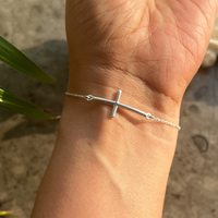 Women - Grateful Cross of Blessings 92.5 Silver Bracelet