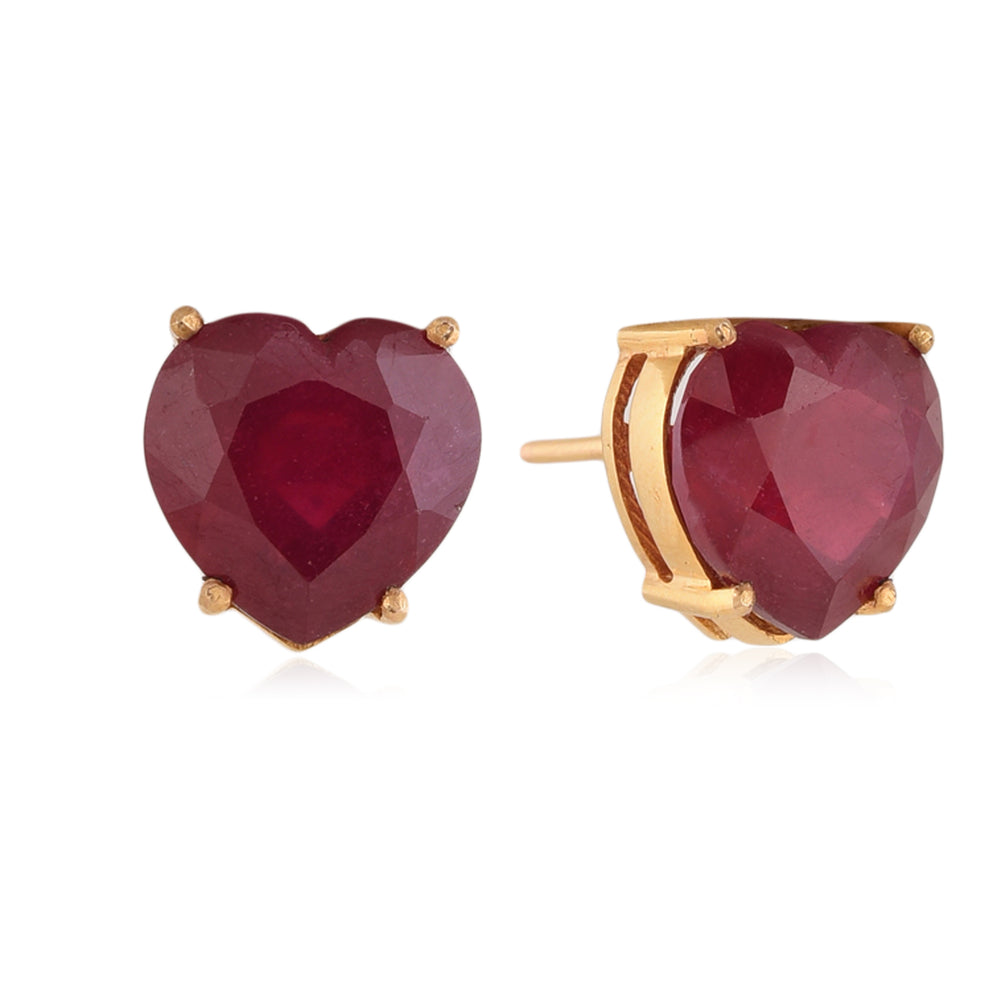 
            
                Load image into Gallery viewer, Heart Wants Ruby Stud
            
        