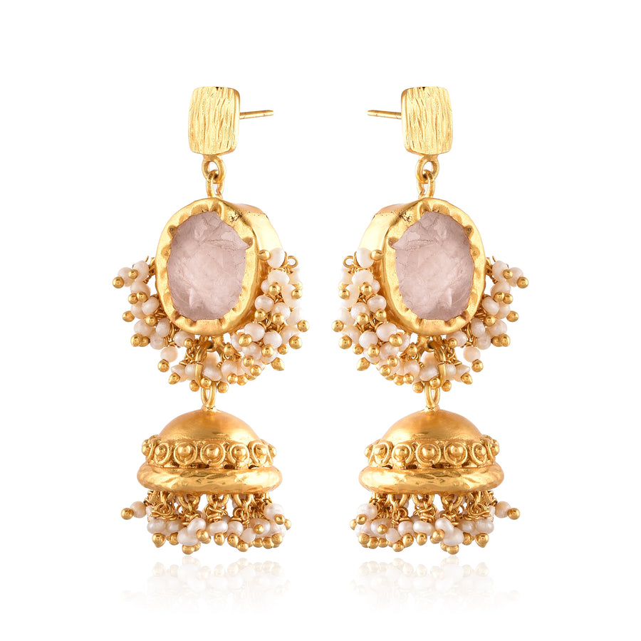 Indian Jhumki RoseQuartz