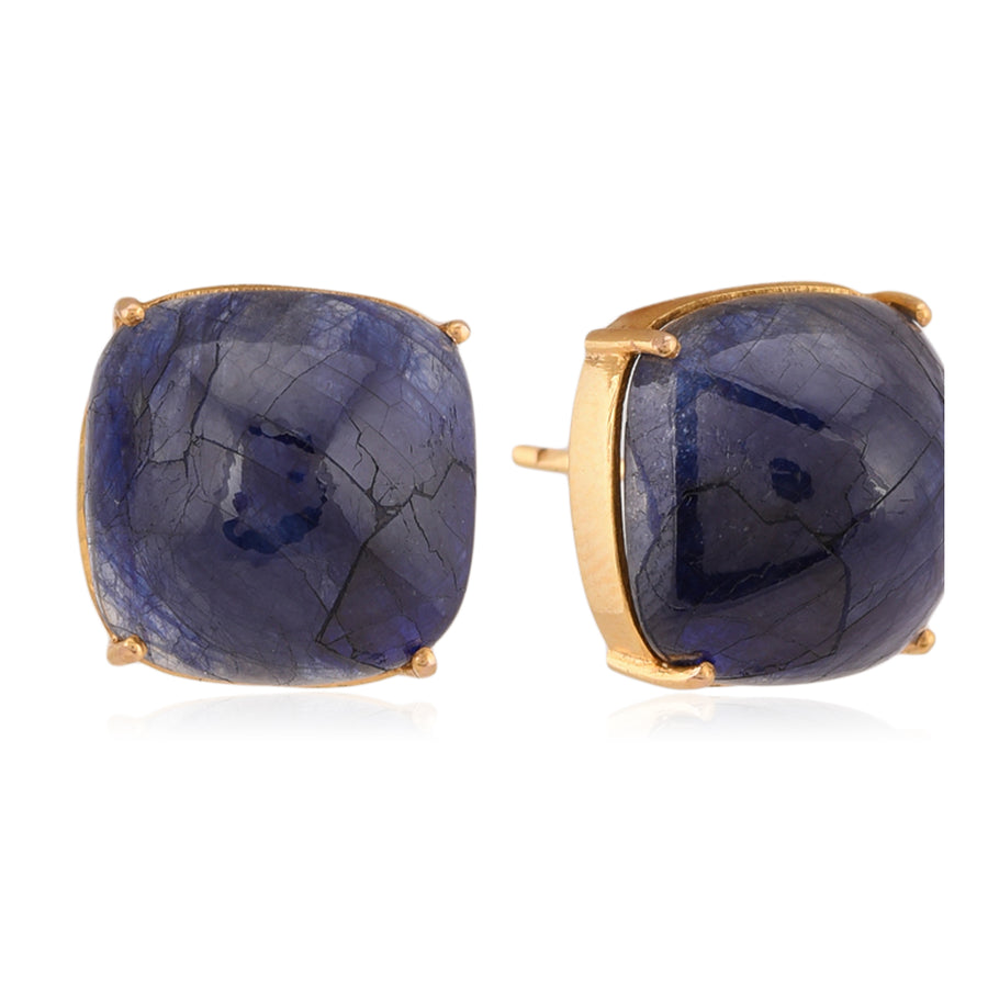 Blue Sapphire Mountain Top Stud