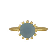 Moon Ring - Aqua Chalcedony