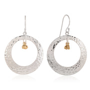 EARRING - 92.5 Silver Dance Hoop with Dual Tone