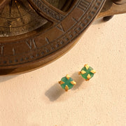 Green Sun Stud Earring