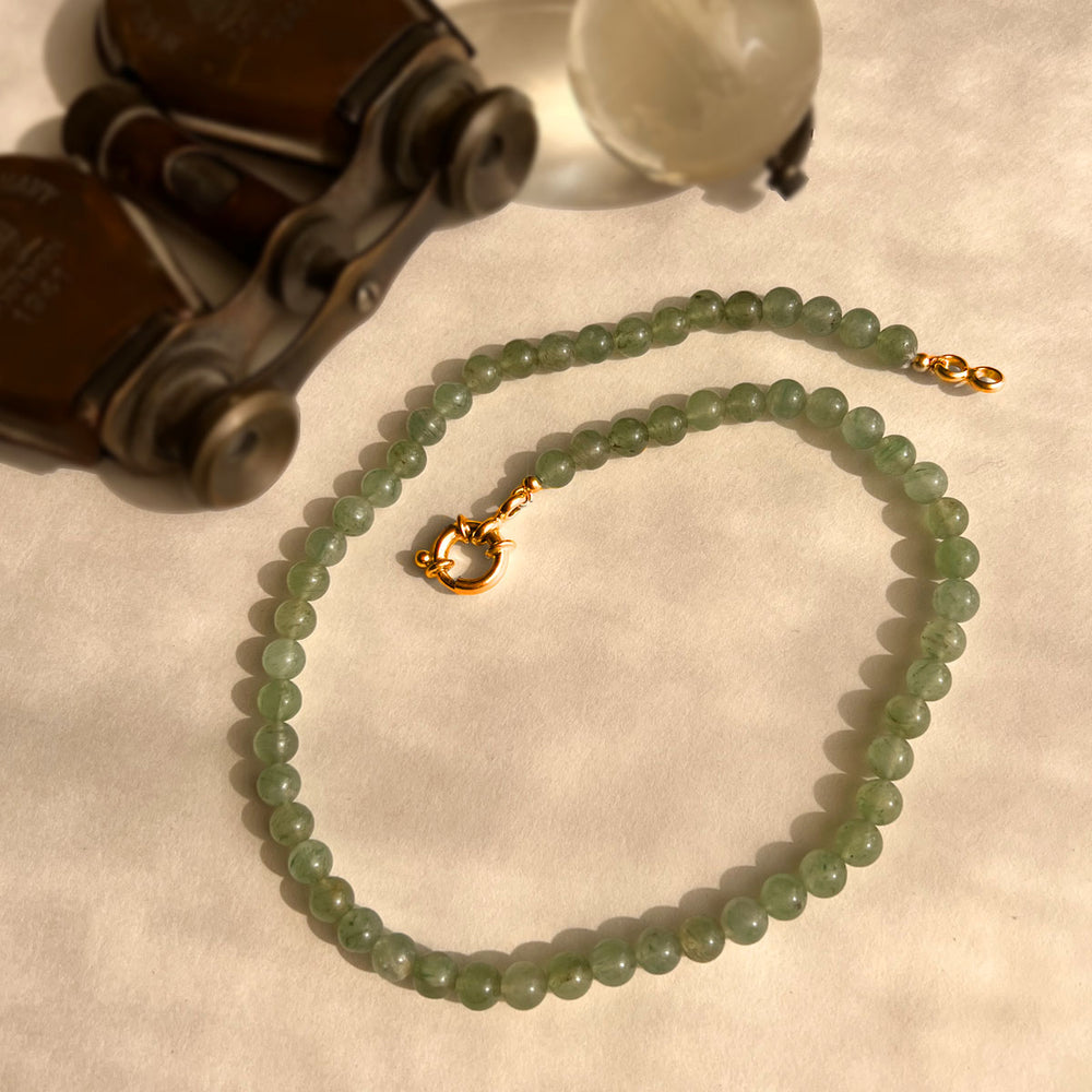 Pastel Green Beaded Necklace