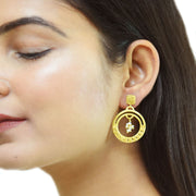 Dot Pearl Hoop Earring